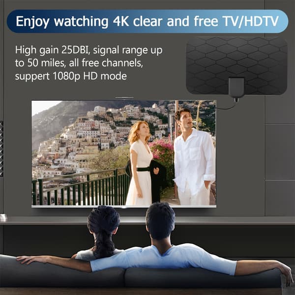 Digital TV-antenn, digital antenneforstærker, 4K 1080p-antenne