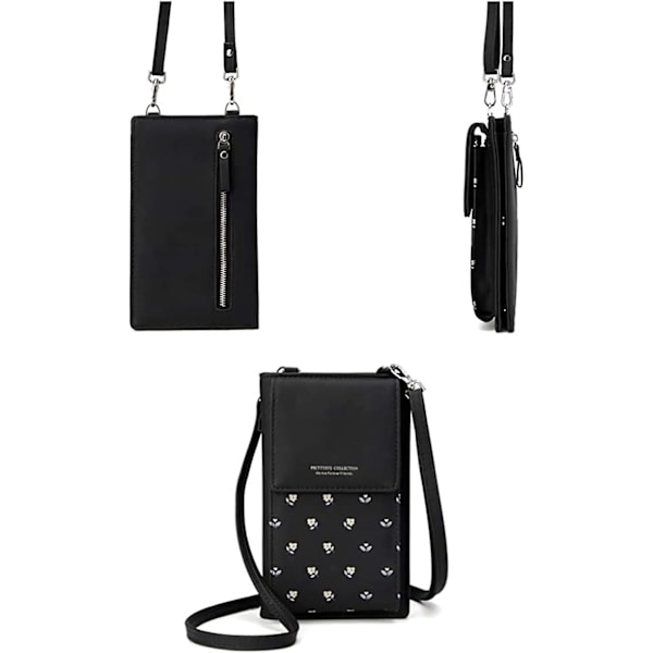 Naisten Crossbody Puhelinlaukku Nahkainen Kolikkopuhelinlompakko Mini Matkapuhelinlaukku Olkalaukku Hihnalla Ja Korttipaikoilla