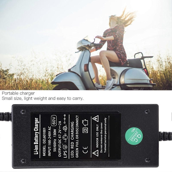 DC 67.2V 2A Oplader til Elektrisk Scooter