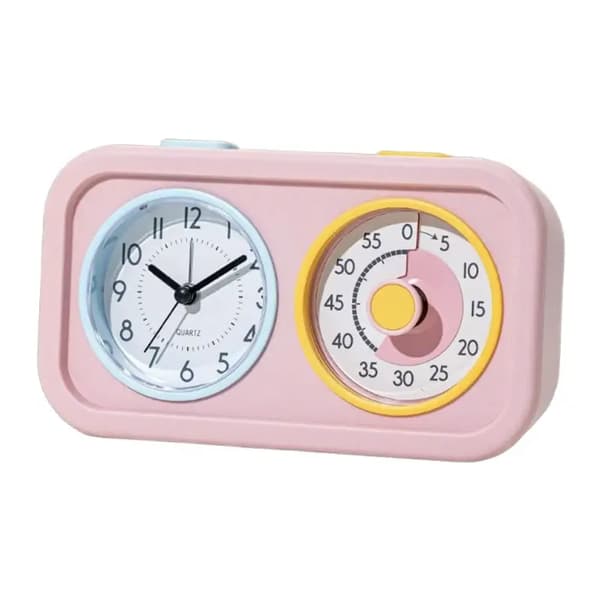 Silent Timer for Kids, Dual Screen Visual Time Manager, Study Alarm, Homework Countdown, Learning Tool, Wholesale