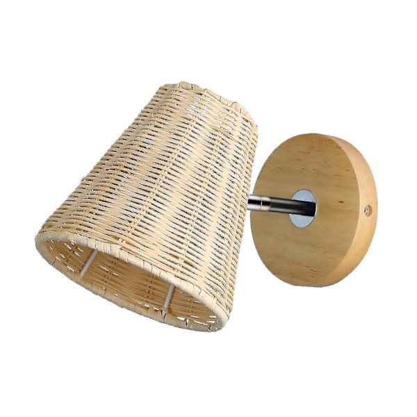 Vegglampe i rotting, veggmontert, nattbordslampe for gang