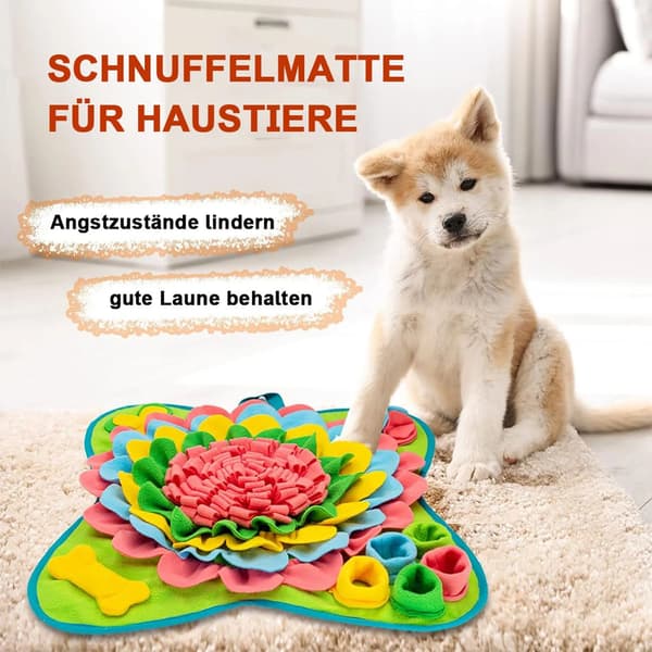 Hundesnusematte, interaktiv matleke, sklisikker, 50x50 cm, vaskbar.