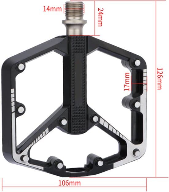 Cykelpedaler, aluminiumlegering, ultralätta, halkfria, platta