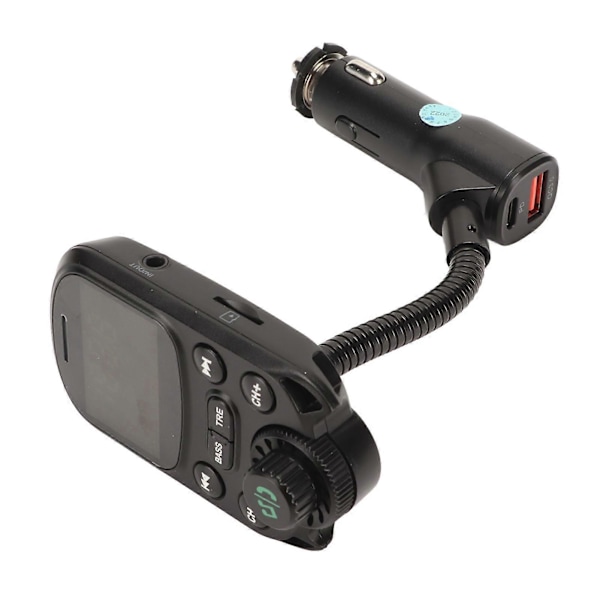 Bluetooth FM Transmitter Trådløs Radio Adapter Biloplader Mp3 Afspiller Understøtter PD30W QC18W Hurtig Opladning