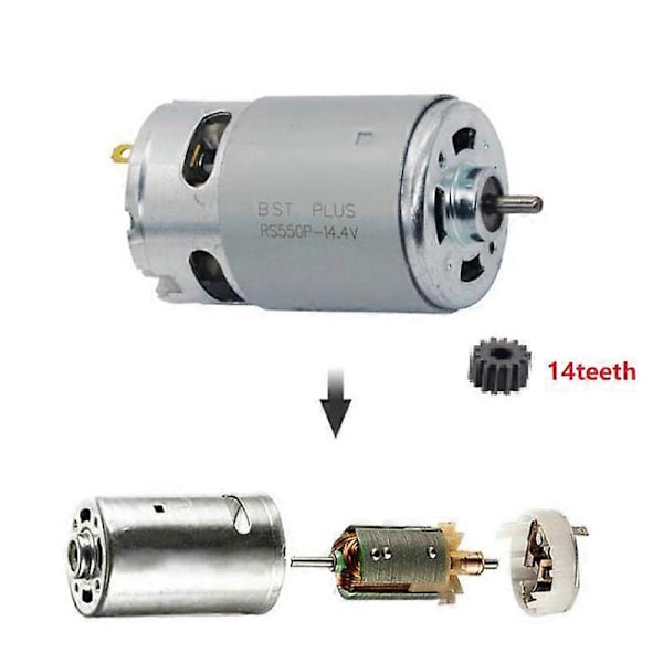 14 Tänder Motor 14.4V Ersätter för 629819-4 629875-4 6381D BDF343 6280D 6280DWE 6281DWE 6281D MT070 6280DWPE