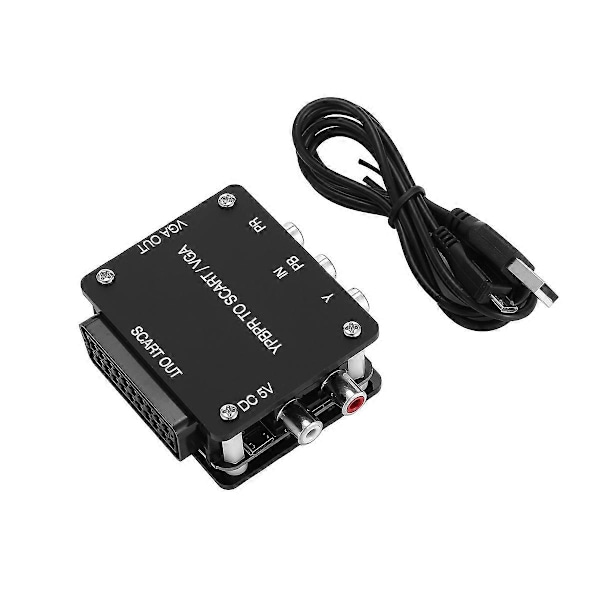 YUV TILL RGBS YPBPR till SCART YPBPR TILL VGA Komponentkodare Konverterare Spelkonsol, RGBS till Färg D