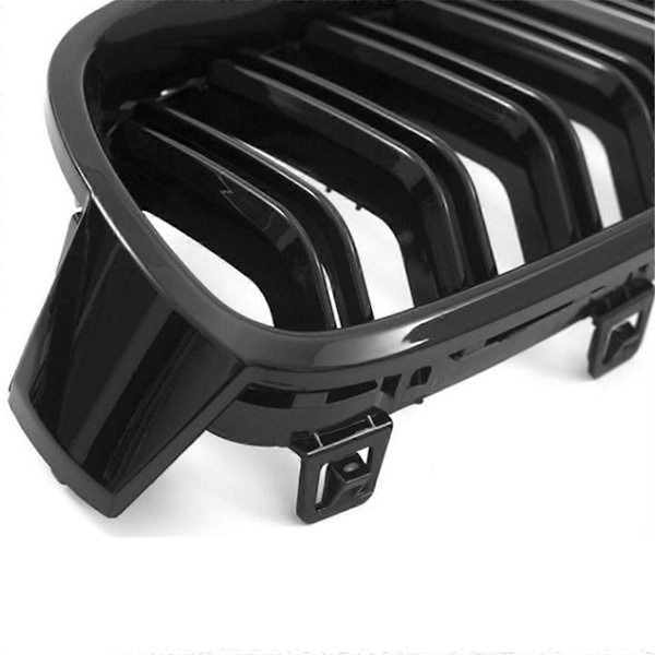 Bil Grill Blank Sort til 3 F30 F31 F35 2012-2018 Dobbelt Bar Opgraderet Version Midter Grill