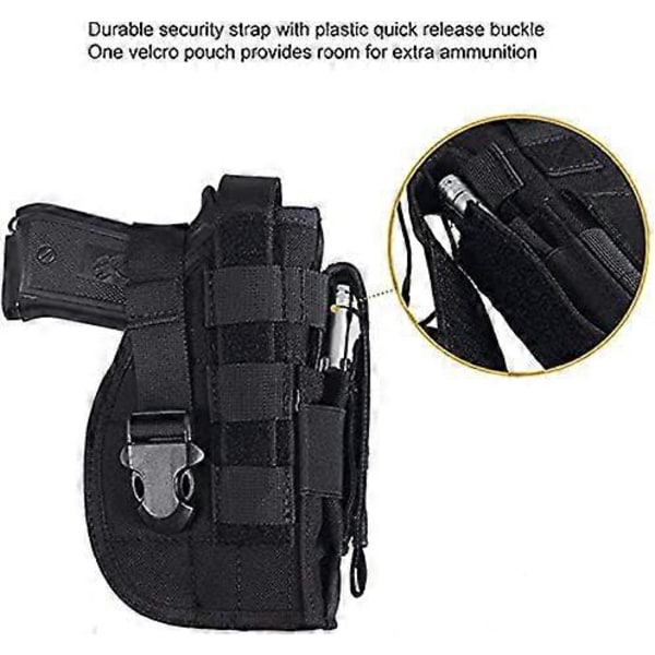 Universelt taktisk pistolhylster høyrehendt Molle pistolhylster Combat Airsoft midjebeltehylster svart tan grønn Multicam for høyrehendte (5 farger