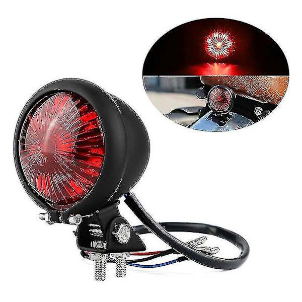 Motorcykel LED Bakljus Bromsljus Stopplampa LED Bakljus För Bobber Chopper Cafe Svart