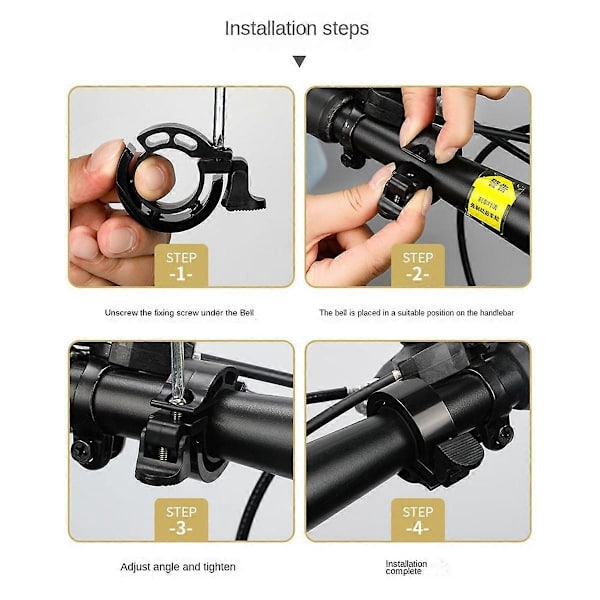 Svart Cykelklocka Super Hög Bergscykel Universal Klocka Osynlig Horn Cykelutrustning Accessoar