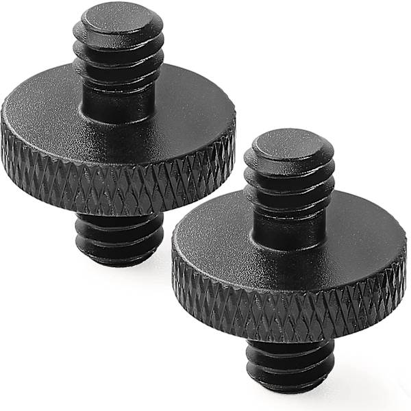 1/4\" Uros - 1/4\" Uros Jalustaruuvin Adapteri Kaksipuolinen Standardikiinnityskierremuunnin Kamerahäkin Kiinnitykseen (2 kpl)