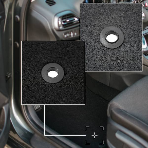 Velourmatter BASIC svarte for Dodge Caravan IV minivan (2008-2016)