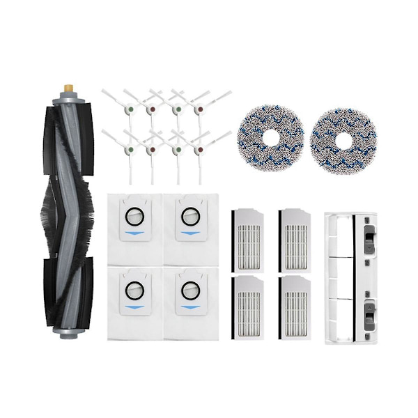 Til T10 Plus / X1 Plus Robotstøvsuger Dele Hovedsidebørste Filter Støvsugerpose Mop Klud Udskiftning