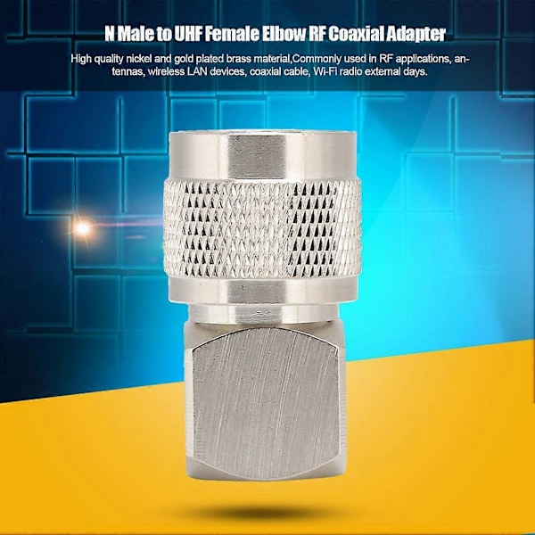 2 KPL N Uros - UHF Naaras Kulma-adapteri RF Koaksiaaliadapteriliitin Radioantennille