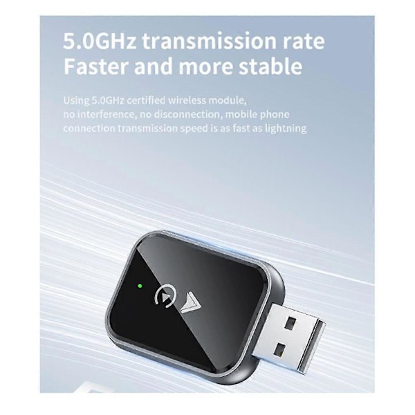 2-i-1 Trådløs CarPlay Adapter til iPhone/Android Mini Størrelse Kablet til Trådløs CarPlay med Adapter C