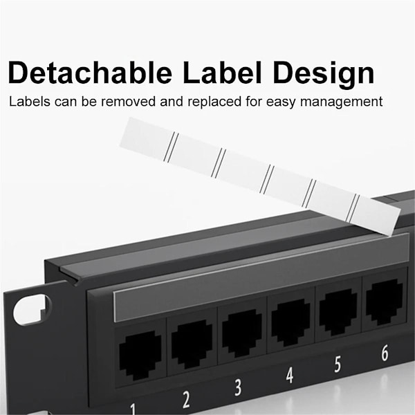 24 Portin CAT6 UTP RJ45 Patch-paneeli 19 Tuuman 1U Kaapelin Runko Etulevy Hyllyasennus 50U Kultapinnoitettu, Rea