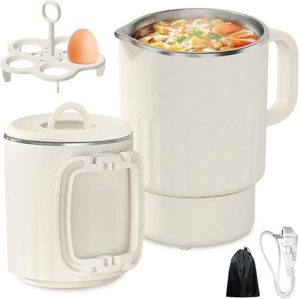 Foldable Kettle 1 Liter - Portable Travel Kettle for Camping and Office