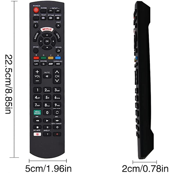 Panasonic Kompatibel Fjernkontroll Universal Erstatningsfjernkontroll