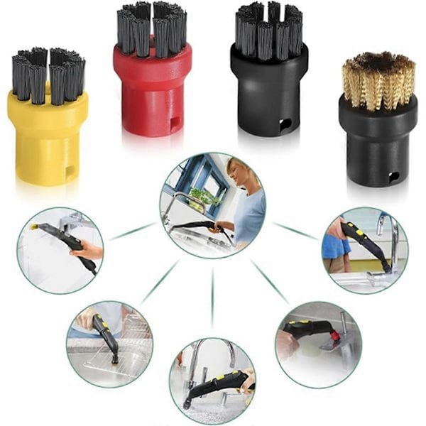 Til Karcher Easyfix SC2 SC3 SC4 SC5 Damprenser Gulvklud Rund Børste Vinduesdyse Skraber Stea