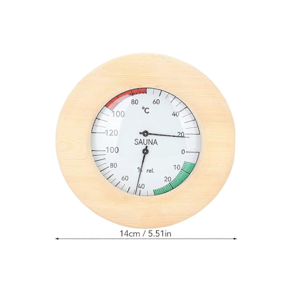 Sauna Hygrothermograf 2 i 1 Væghængt Realtids Overvågning Sauna Rum Termometer og Hygrometer