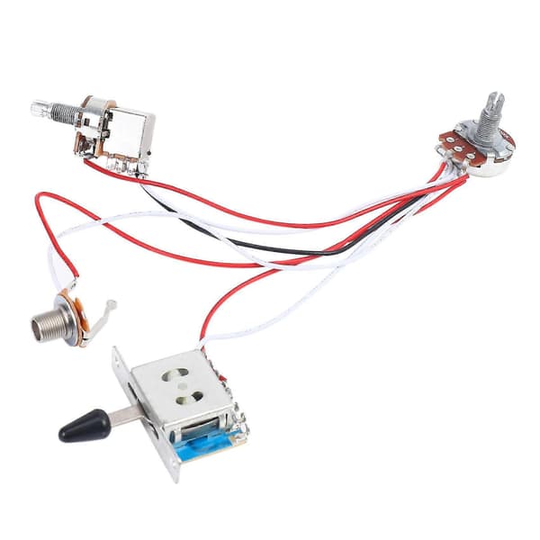Elektrisk Guitar Ledningskit 1 Volumen 1 Tone 3 Toggle Switch 500k Pots Jack 1 Sæt