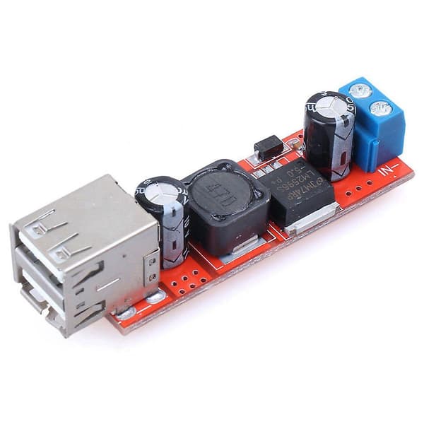 Dual USB 9V/12V/24V/36V til 5V Konverter DC-DC 3A Strømmodul