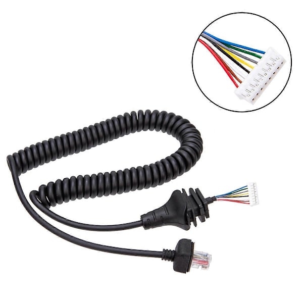 8-stifts HM-152 Handhållen Radiohögtalarmikrofon PU-kabel för ICOM IC-2820H IC2825E Walkie Talkie