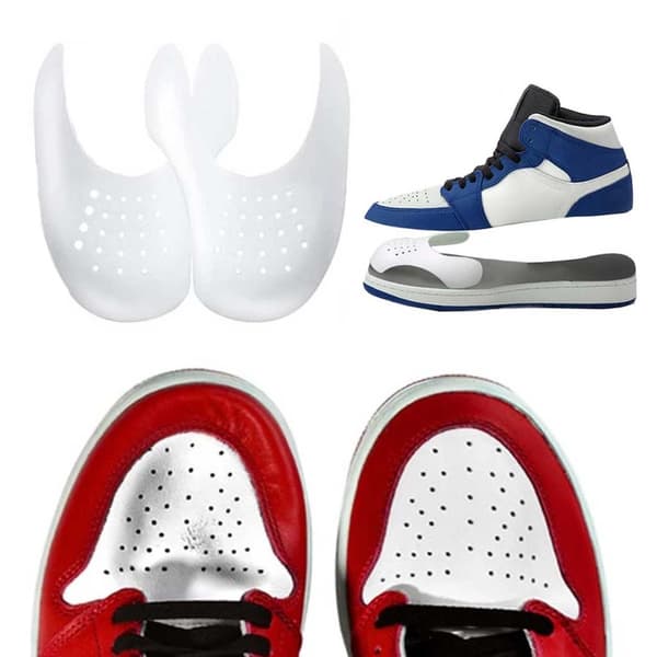2-pak beskyttelse mod folder/gangfolder på sneakers - hvid