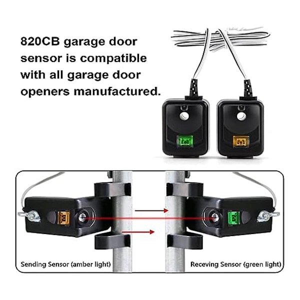 Ersättningskit för 820CB Garagedörrs Säkerhetssensor & Fästen för 41A5034/ G801CB-P/801CB/041-0136