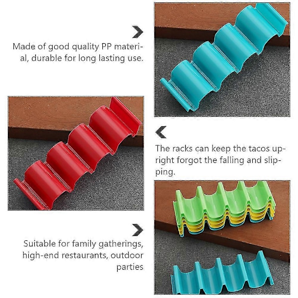 4 stk. Tacos De Billar Taco Shell Holder Tortilla Roll Rack Taco Holder Stand Taco Trays Taco Rack Holder 2024THO