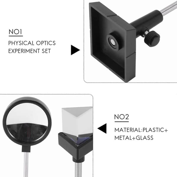 Optik Experiment Set Konvex Lins Konkav Lins Triangulär Planspegel Konvex Spegel Optisk Lins