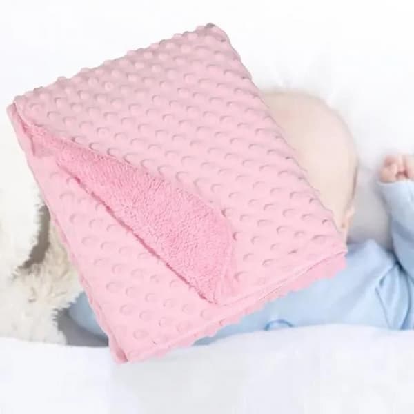 Babyteppe, lett termisk babyteppe for nyfødte, supermykt babyteppe, rosa