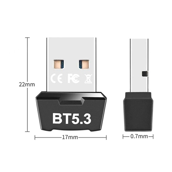 RTL5.3 Bluetooth Adapter Driver-Free Datamaskin USB Trådløs Bluetooth Mottaker Sender Bluetooth