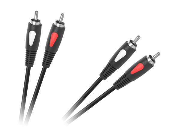 RCA-kaapeli äänisignaalin cinch-kaapeli 0,5m 2RCA- 2RCA Cabletech Eco-Line