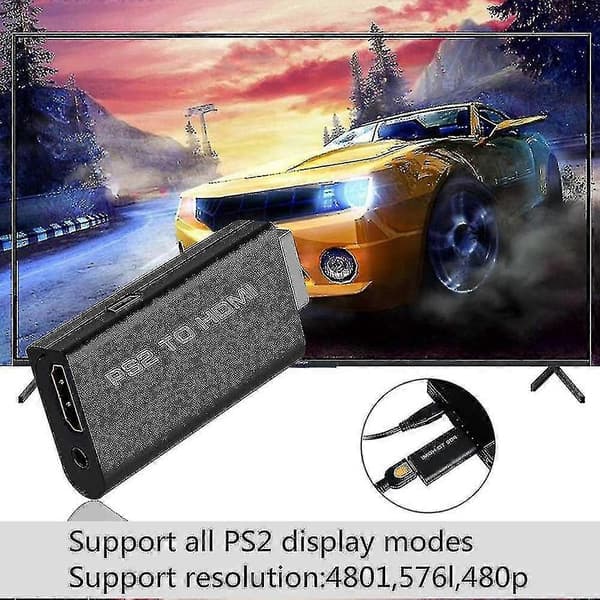 PS2 til HDMI-konverteradapter, Videokonverter PS2 til HDMI-konverter 2024THO