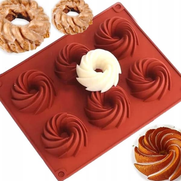 Silikone bageform til spiral-donuts, churros, kager, muffins cupcakes og gelé
