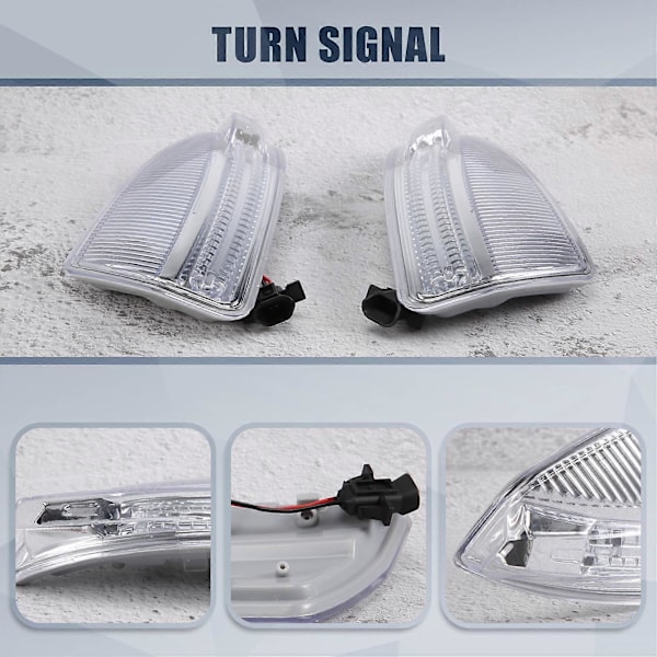 Bil Venstre+Høyre LED Sidespeil Blinklys for - W639 W204 S204 A2048200721 A2048200821