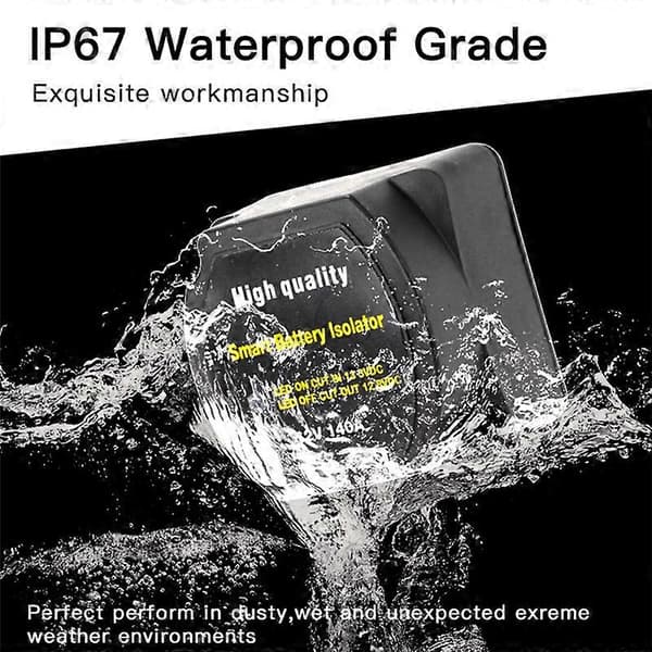 Dual Battery Smart Isolator 12V 140A Spændingsfølsomt Split Charge Relæ VSR Biltilbehør Relæ