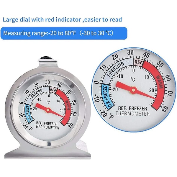 4-pack kylskåp frys termometer klassisk serie stor urtavla termometer temperatur termometer för kylskåp frys kylskåp kylare