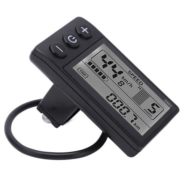 LCD-displaymåler for elsykkel S866 Elsykkel LCD-displaymåler 24V 36V 48V kontrollpanel med