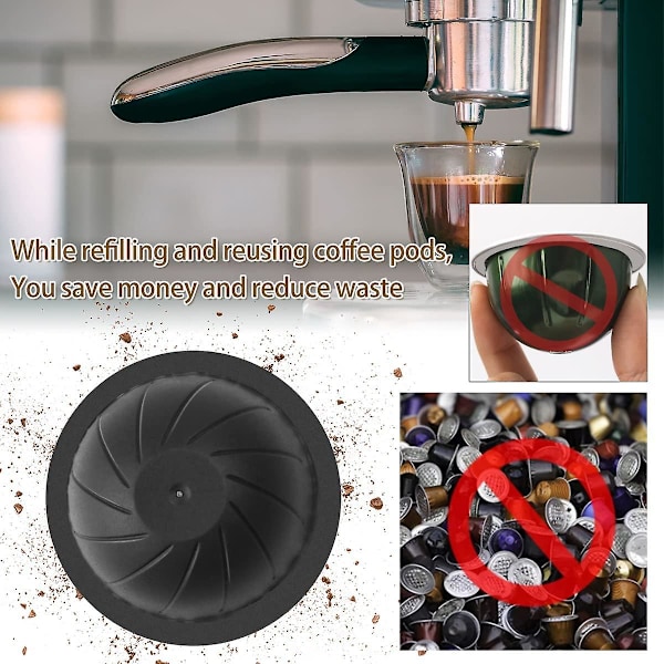 5PCS Återanvändbara Kaffe Kapsel Pods 230ml Påfyllningsbara Vertuo Kaffe Kapsel Kaffe Kapsel Kopp