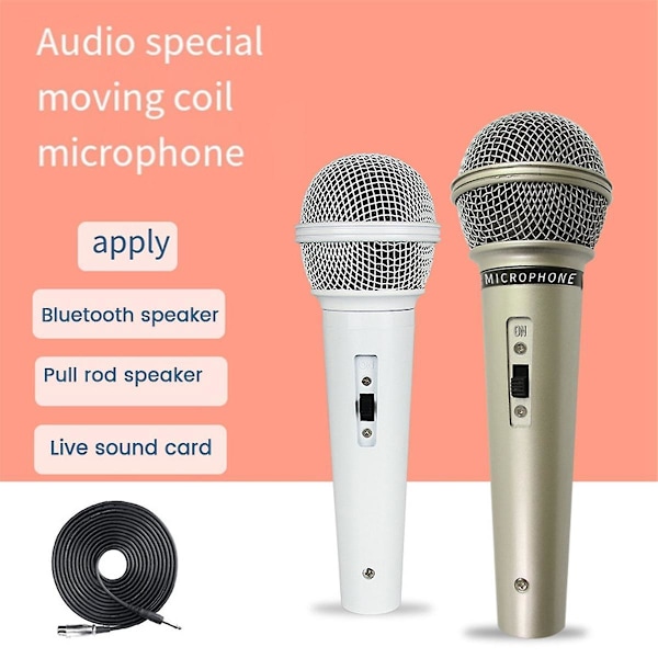 Professionell Dynamisk Trådbunden Mikrofon Sångscen Hem Karaoke Datorhögtalare Microp