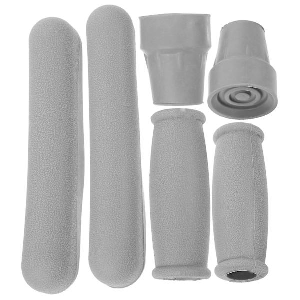 1 set krycktillbehör underarm handtag bekväma fötter keps kryckkudde för armhålekrycka verktyg - I lager