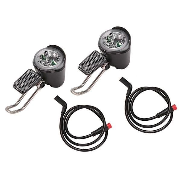 2X E-cykel LED Forlygte 6V 12V 24V 36V 48V 60V Cykellygte Vandtæt Forlygte Vandtæt