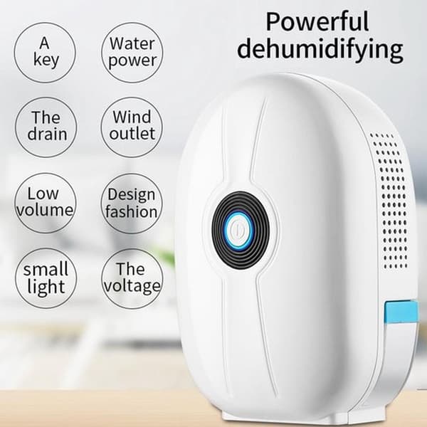 Smart 500 ml luftrenser og avfukter med 24-timers timer, stillegående drift, multifunksjonell for ulike avfuktingsbehov.