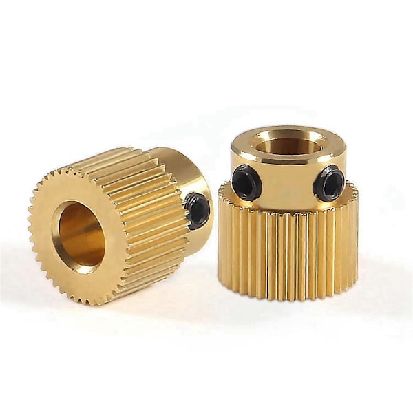 15 stk. Ekstruderhjul 40 Tænder Gear Messing Ekstruderhjul Gear 3D Printer Dele Kompatibel med CR-10,