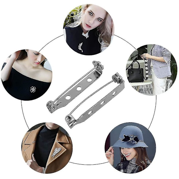 200 kpl Pin Backs, Rintaneulan Pin Backs Turvalukko Tanko Pin Käsityöprojektiin