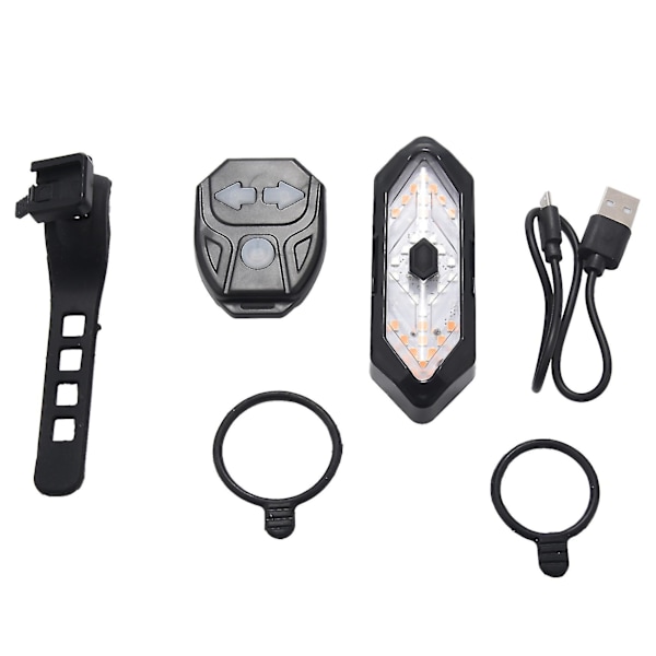 Sykkelblinklys Fjernkontroll Sykkel Retningsindikator Led Baklys Usb Oppladbar Sykling