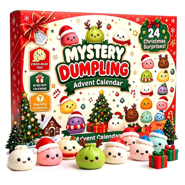 Jul Squishy Adventskalender 2026 24 Dagar Överraskningar Squishies Leksakslåda Julklapp för Barn