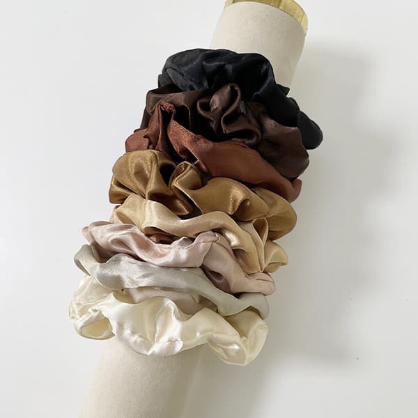 Satin Scrunchies Set med 20 - Multifärgade hårband